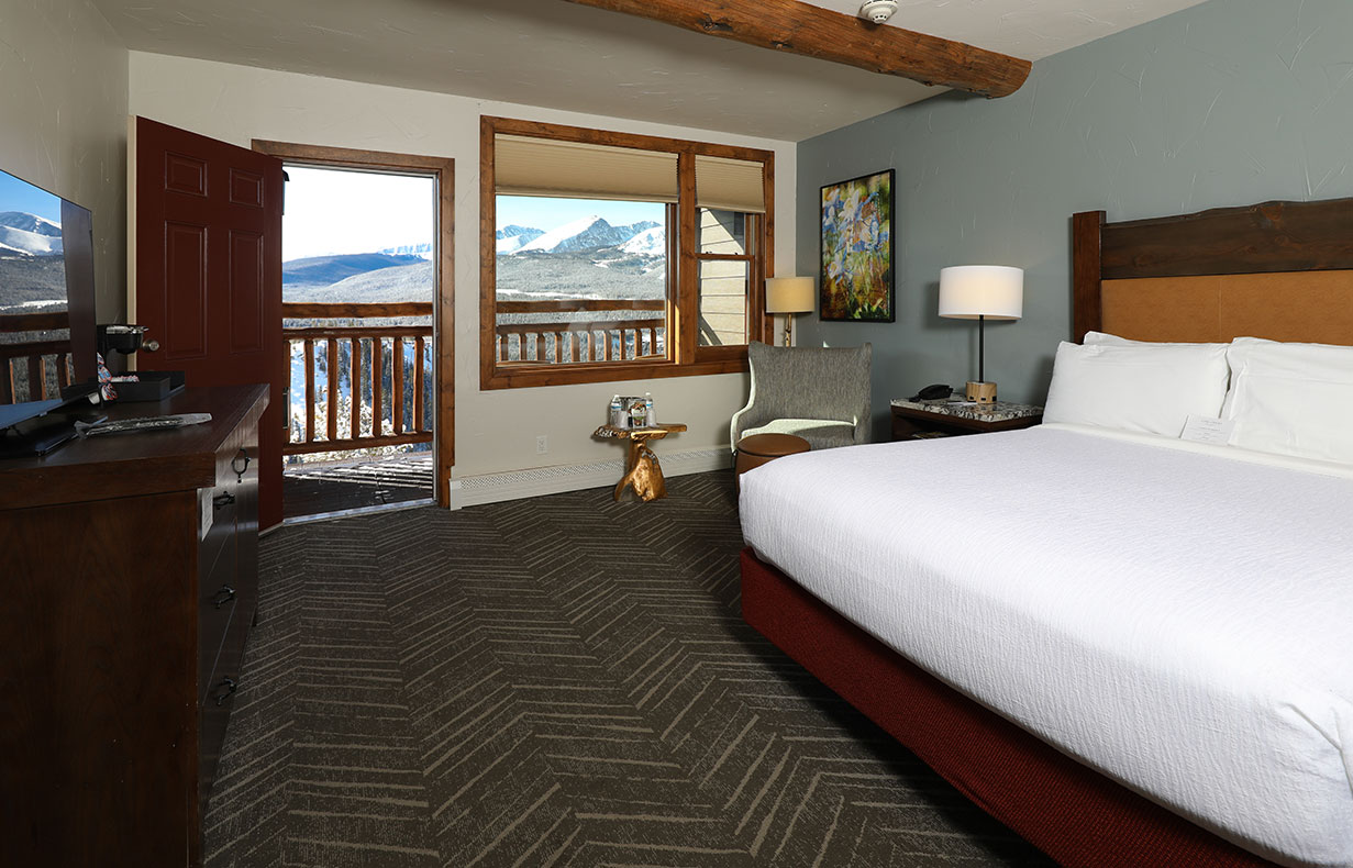 new king room with mountain view at the Lodge at Breckenridge